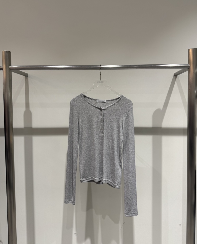 OKIE韓國東大門代購女裝新款推薦26春夏時尚人氣休閑長袖T恤OKIE長袖T恤圖色1