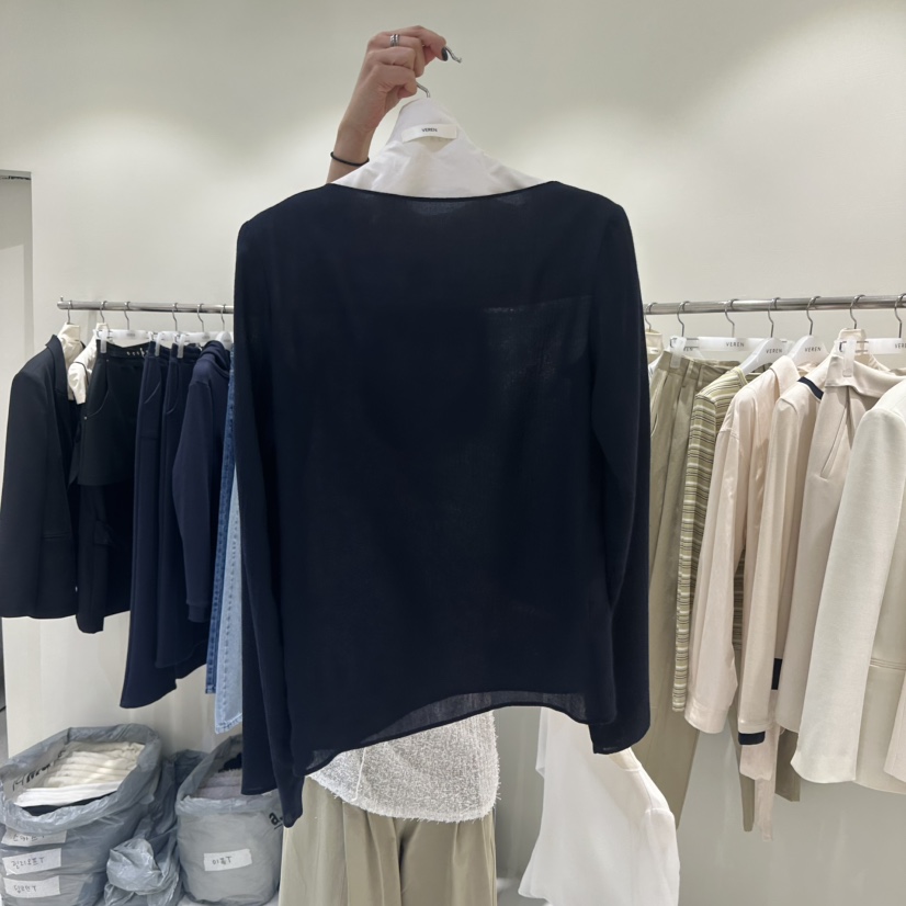 VEREN韓國直郵女裝新品26春夏人氣熱賣休閑職業襯衫蕾絲衫VEREN襯衫/蕾絲衫圖色2