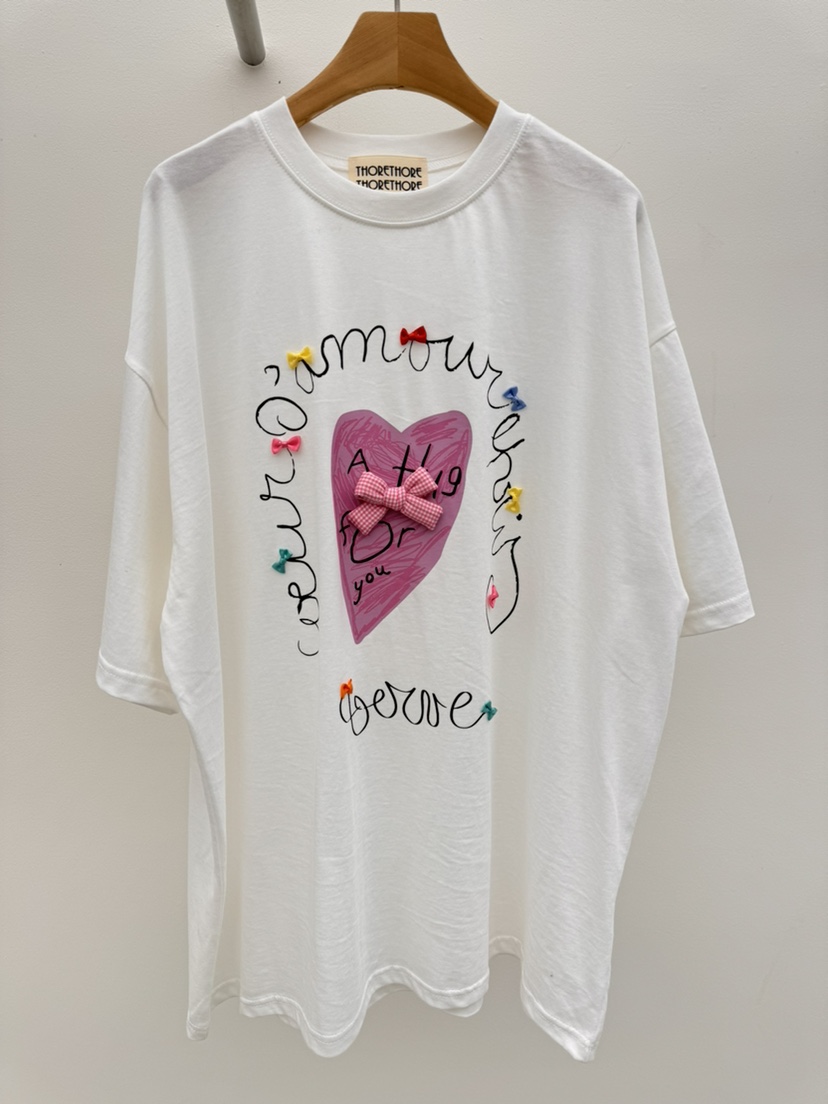 THORE韓國東大門直郵女裝新品職業時尚熱賣人氣休閑26春夏T恤THORET恤圖色1