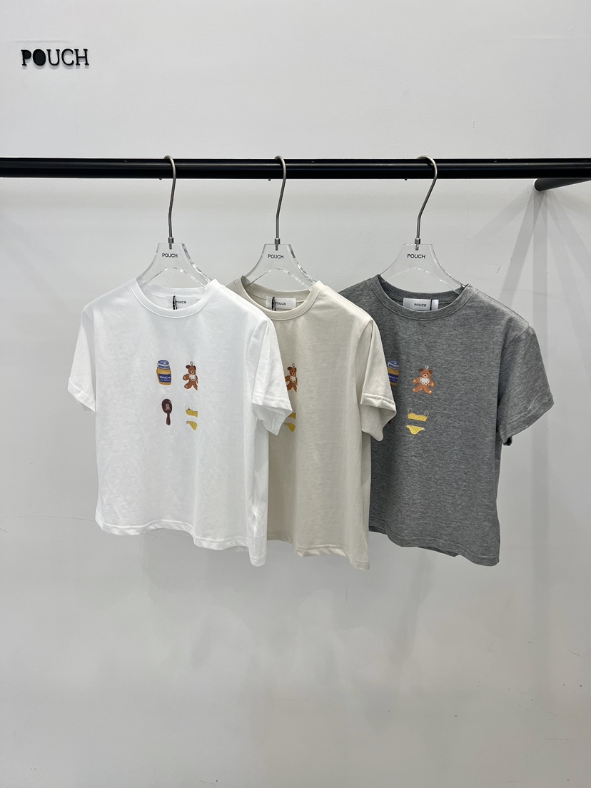 POUCH韓國代購女裝新款職業人氣推薦熱賣休閑時尚26春夏T恤POUCHT恤