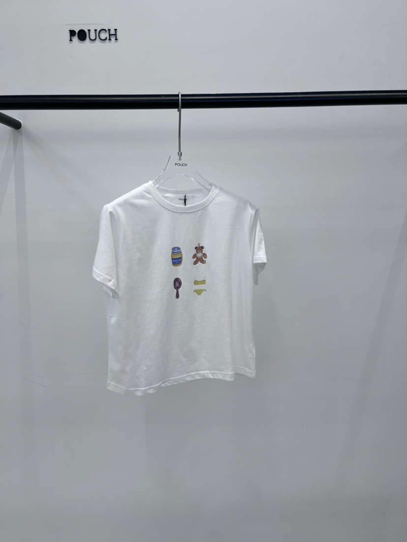 POUCH韓國代購女裝新款職業人氣推薦熱賣休閑時尚26春夏T恤POUCHT恤圖色1