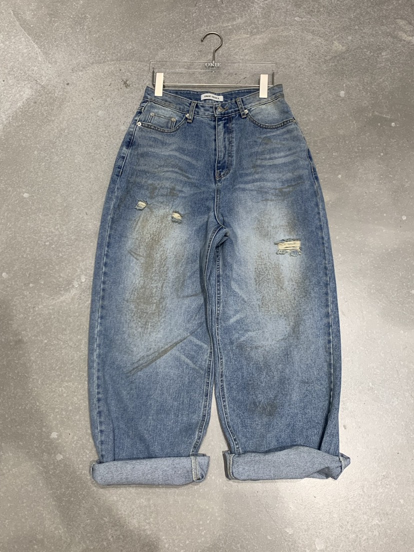 OKIE韓國東大門直郵女裝新款推薦休閑熱賣時尚26春夏牛仔褲OKIE牛仔褲圖色1