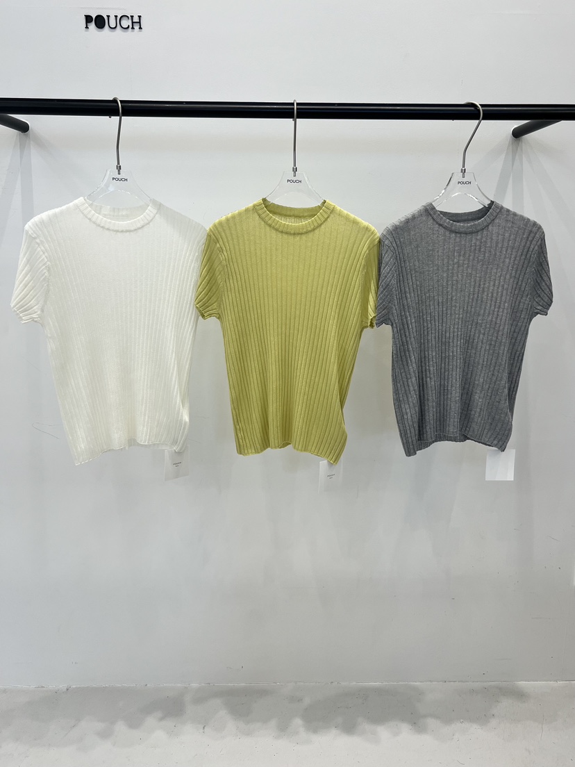 POUCH韓國東大門直郵女裝新款26春夏職業人氣熱賣針織衫條紋POUCH針織衫