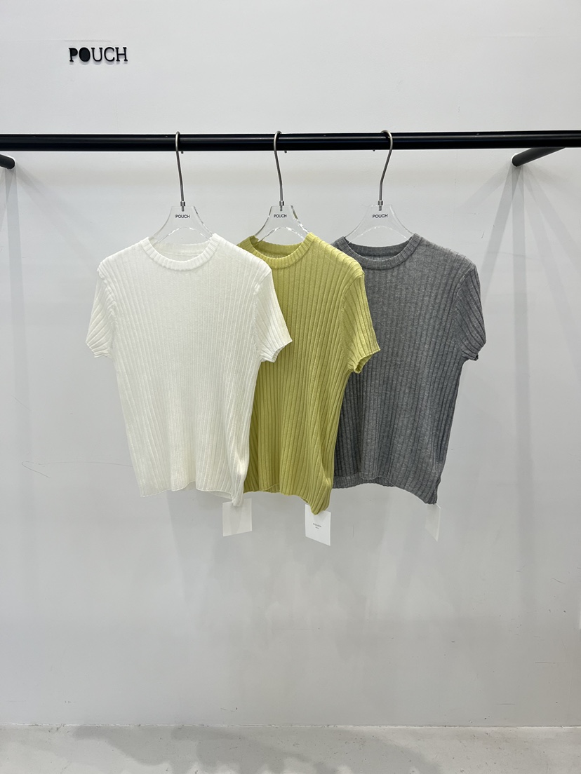 POUCH韓國東大門直郵女裝新款26春夏職業人氣熱賣針織衫條紋POUCH針織衫