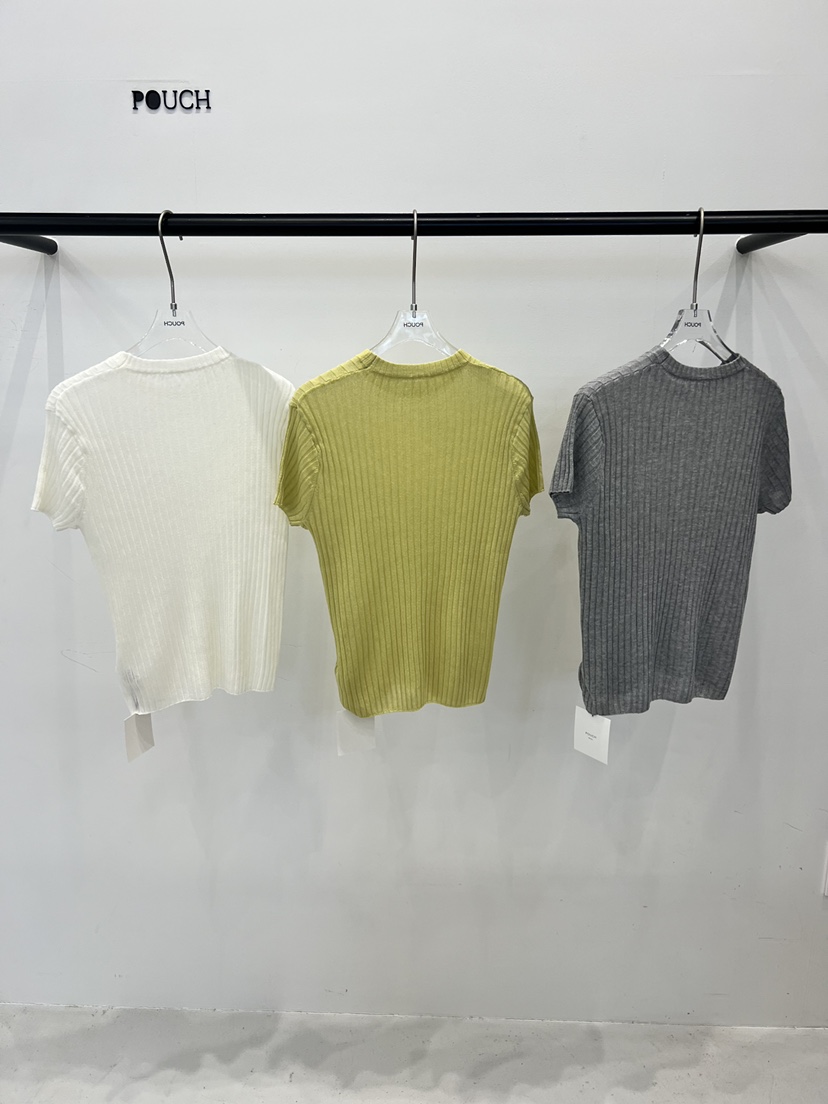 POUCH韓國東大門直郵女裝新款26春夏職業人氣熱賣針織衫條紋POUCH針織衫