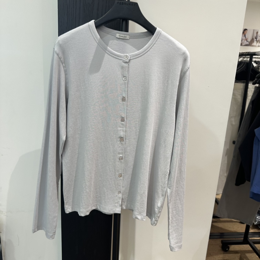 FEBRUARY 11韓國東大門直郵女士新品職業時尚休閑長袖T恤FEBRUARY 11長袖T恤圖色2灰色