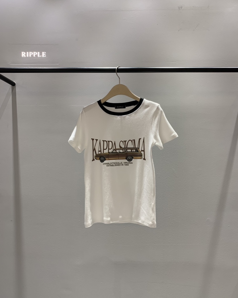 RIPPLE-P韓國代購女士新款推薦職業熱賣26春夏人氣時尚T恤RIPPLE-PT恤圖色1