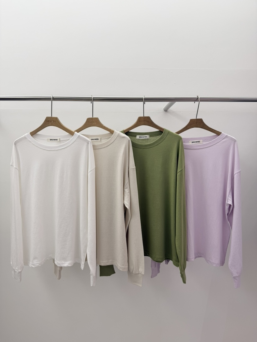BROWNS-P韓國東大門直郵女士新款推薦熱賣職業人氣長袖T恤BROWNS-P長袖T恤