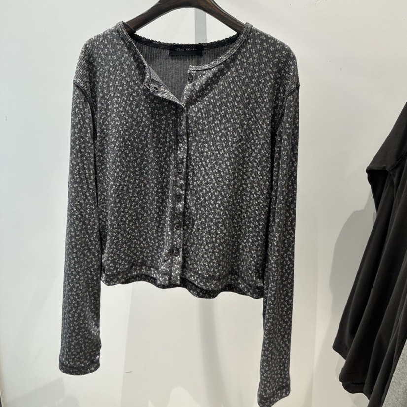 JANE BIRKIN韓國東大門代購女裝新款推薦休閑長袖T恤開衫JANE BIRKIN設計師品牌長袖T恤圖色1