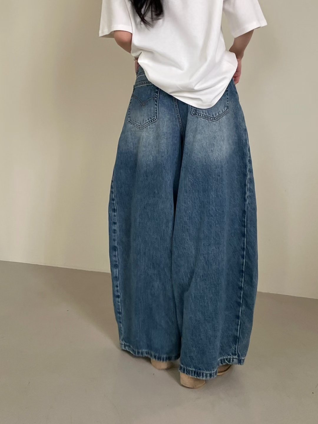 GGAEBI韓國直郵女士新款26春夏熱賣職業推薦時尚人氣牛仔褲GGAEBI牛仔褲