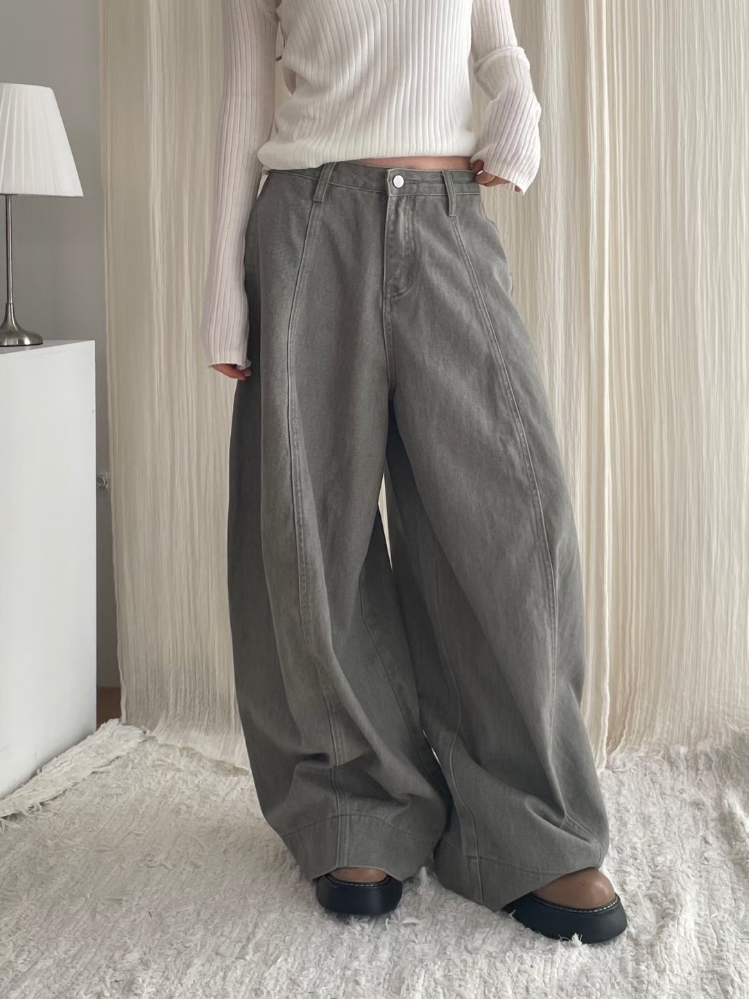 GGAEBI韓國直郵女士新款休閑熱賣時尚推薦26春夏人氣牛仔褲GGAEBI牛仔褲圖色1