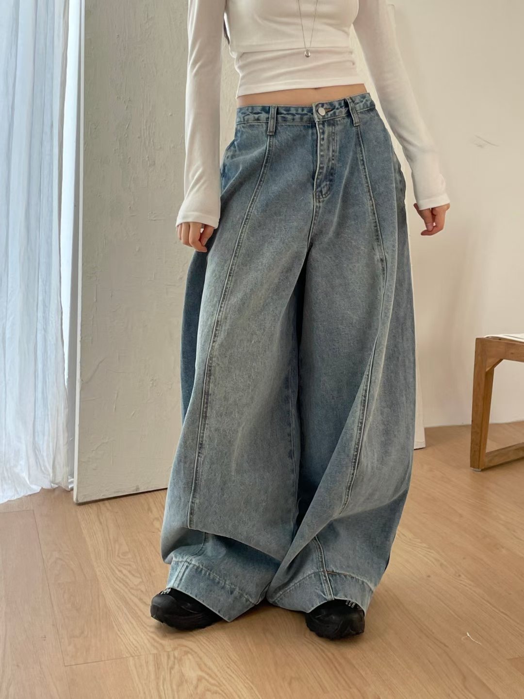 GGAEBI韓國直郵女士新款休閑熱賣時尚推薦26春夏人氣牛仔褲GGAEBI牛仔褲圖色2