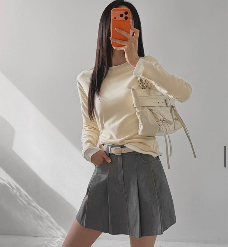 GGAEBI韓國東大門直郵女裝新品時尚26春夏熱賣短裙不含腰帶GGAEBI短裙