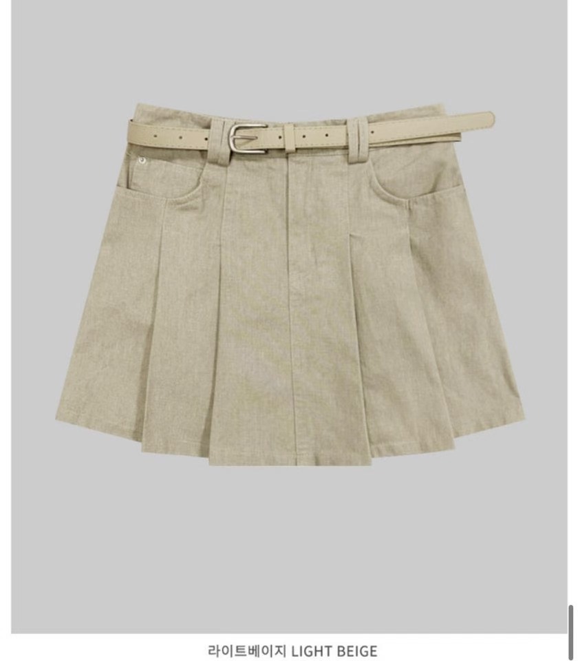 GGAEBI韓國東大門直郵女裝新品時尚26春夏熱賣短裙不含腰帶GGAEBI短裙圖色1