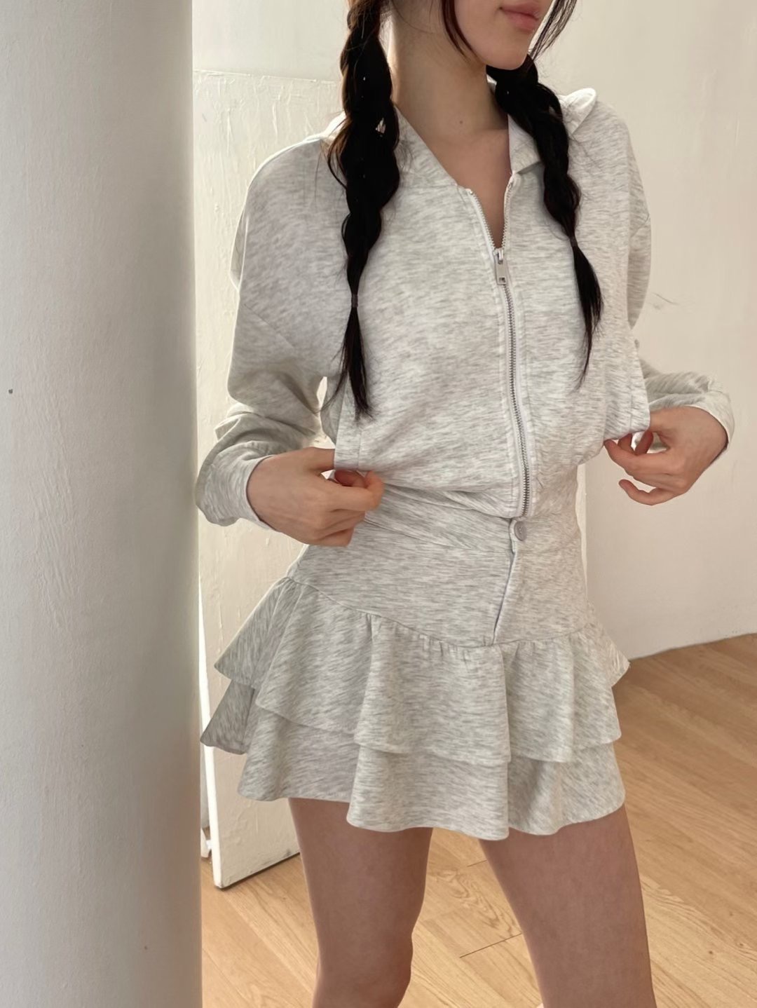 GGAEBI韓國直郵女士新款休閑人氣26春夏推薦套裝套裝連帽GGAEBI套裝