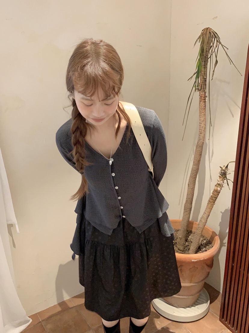 BEFORE SUNRISE韓國東大門代購女裝新款職業襯衫蕾絲衫華夫格褶皺BEFORE SUNRISE襯衫/蕾絲衫