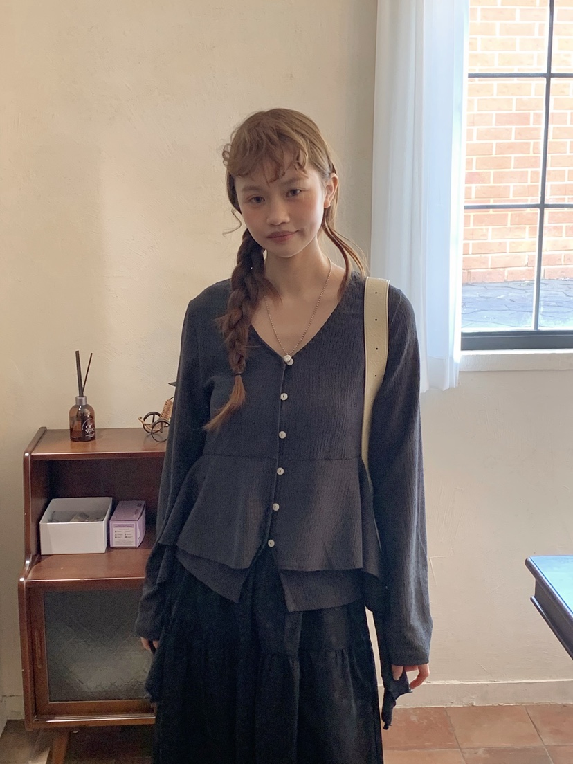 BEFORE SUNRISE韓國東大門代購女裝新款職業襯衫蕾絲衫華夫格褶皺BEFORE SUNRISE襯衫/蕾絲衫