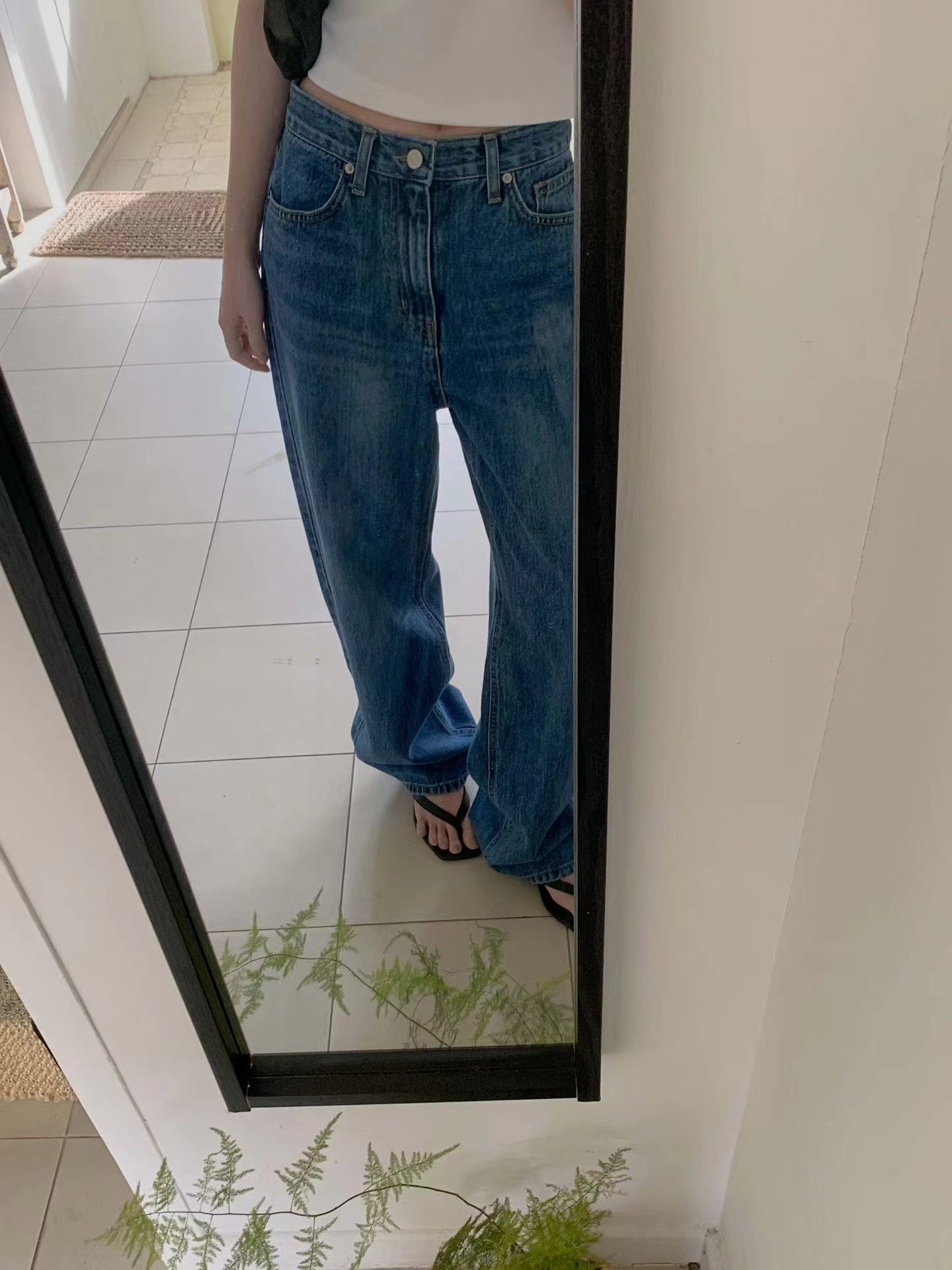 MIELLE-미엘르-OT韓國東大門直郵女士新款時尚牛仔褲磨毛MIELLE-미엘르-OT牛仔褲