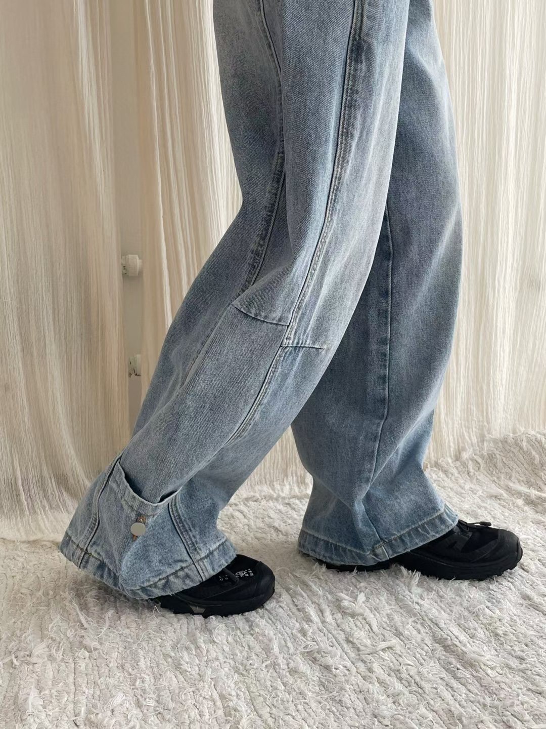 GGAEBI韓國東大門直郵女裝新品人氣熱賣26春夏職業牛仔褲GGAEBI牛仔褲