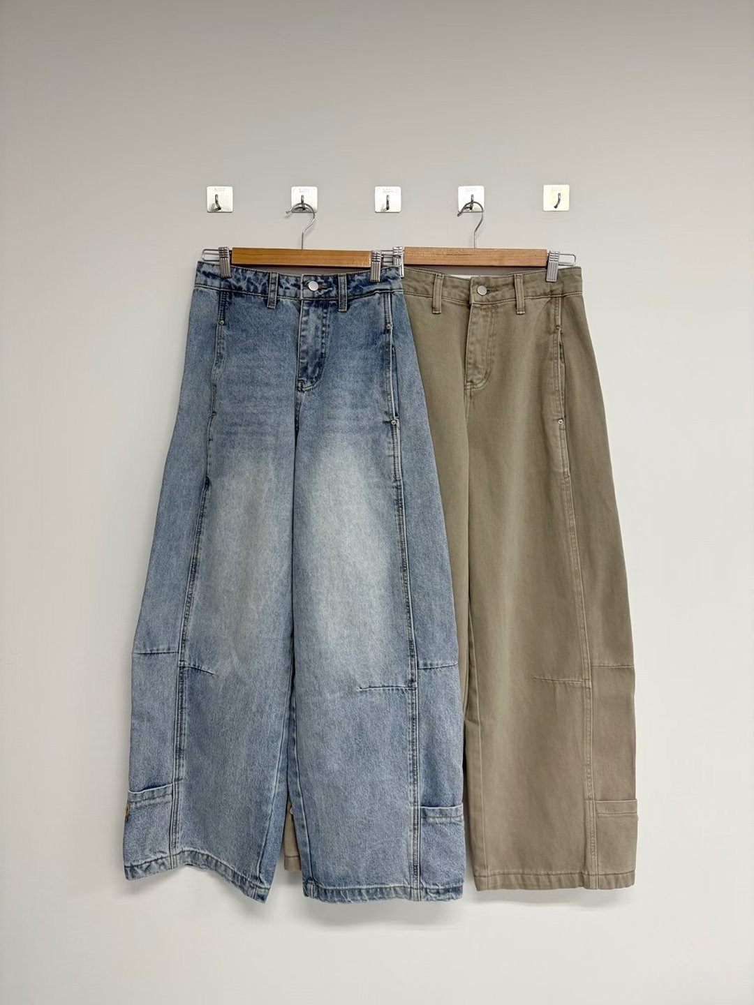 GGAEBI韓國東大門直郵女裝新品人氣熱賣26春夏職業牛仔褲GGAEBI牛仔褲圖色2左二色