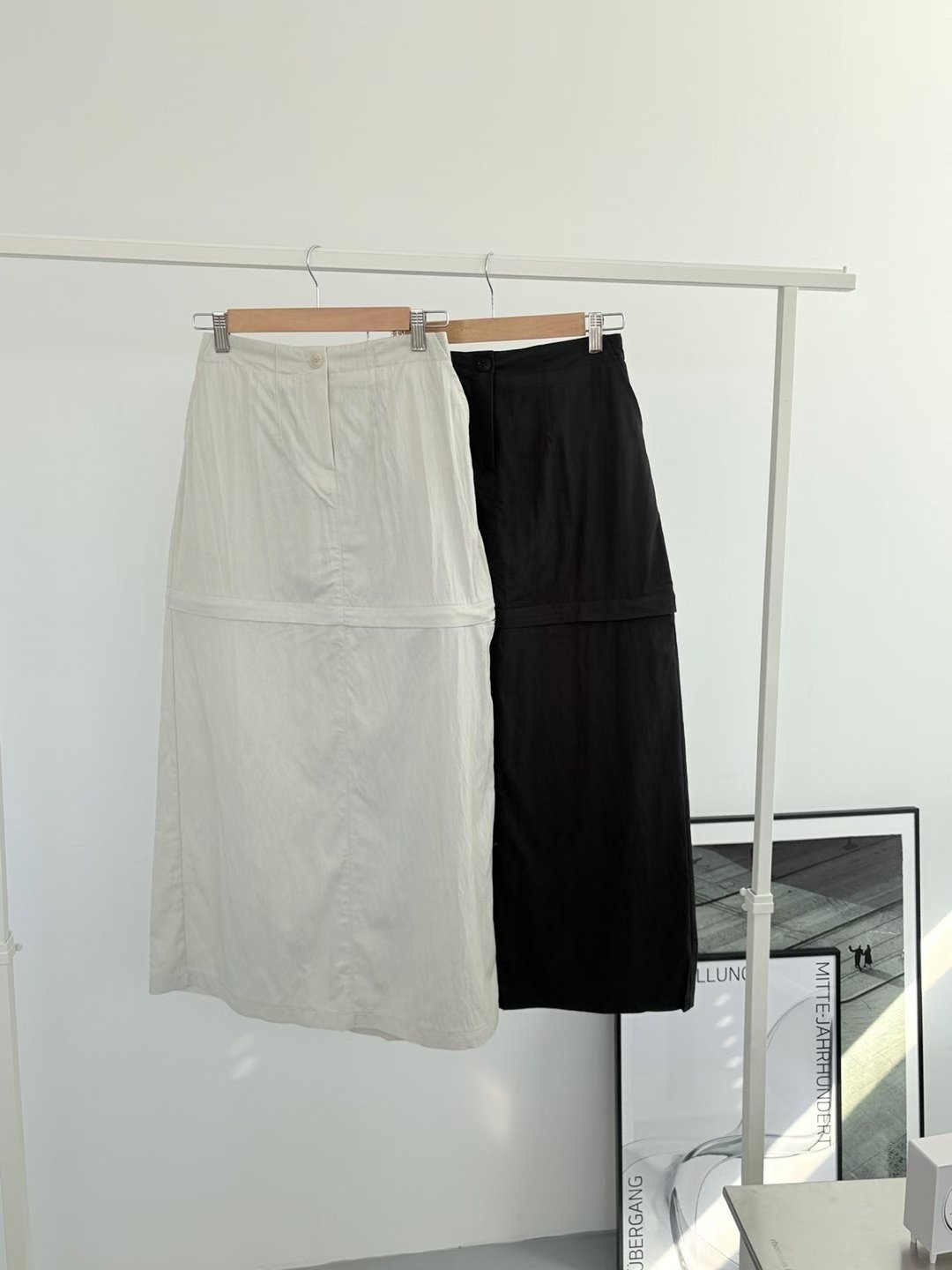 GGAEBI韓國代購女士新款休閑職業熱賣推薦26春夏長裙可拆卸GGAEBI長裙