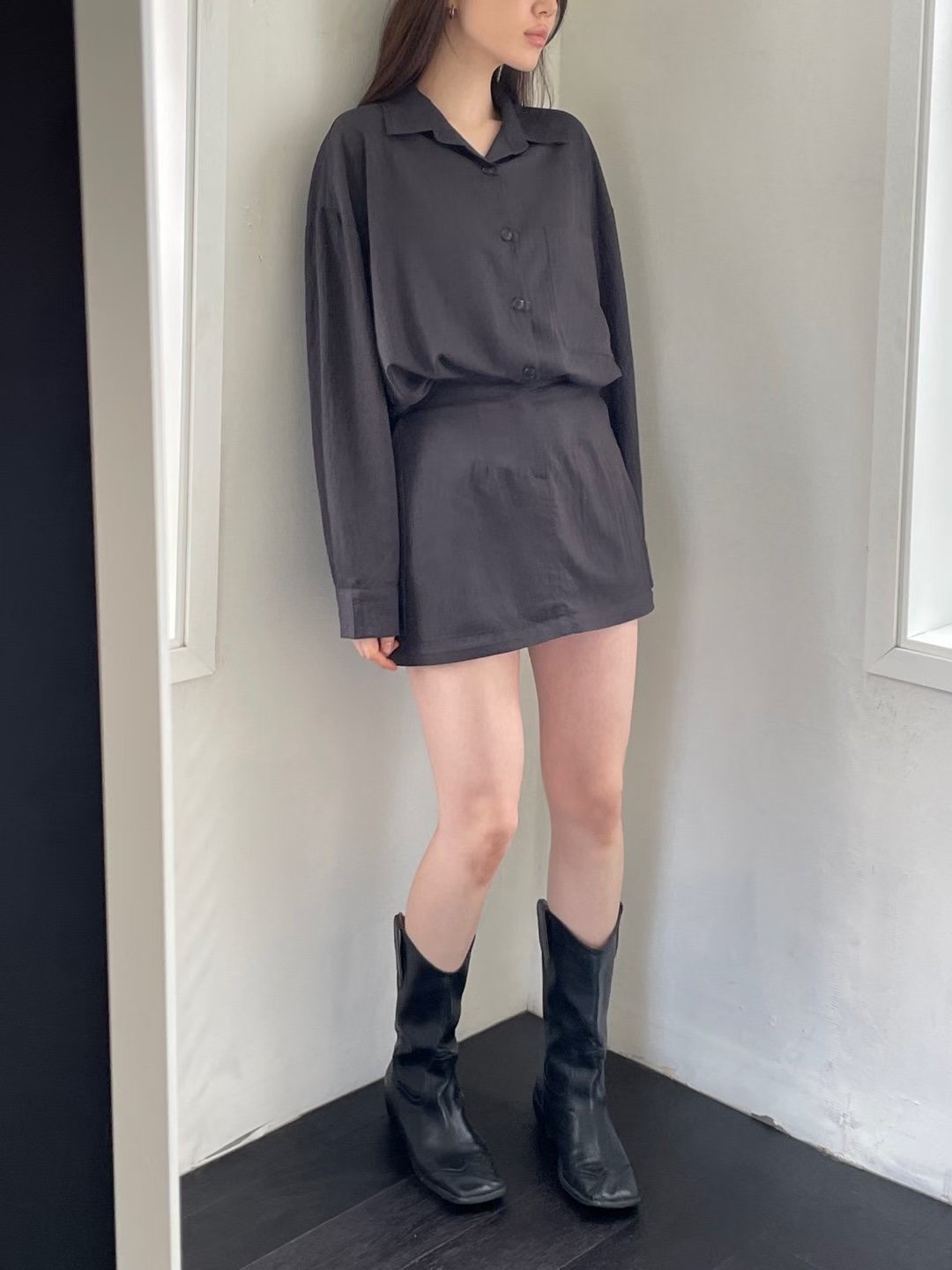 GGAEBI韓國代購女士新款休閑職業熱賣推薦26春夏長裙可拆卸GGAEBI長裙