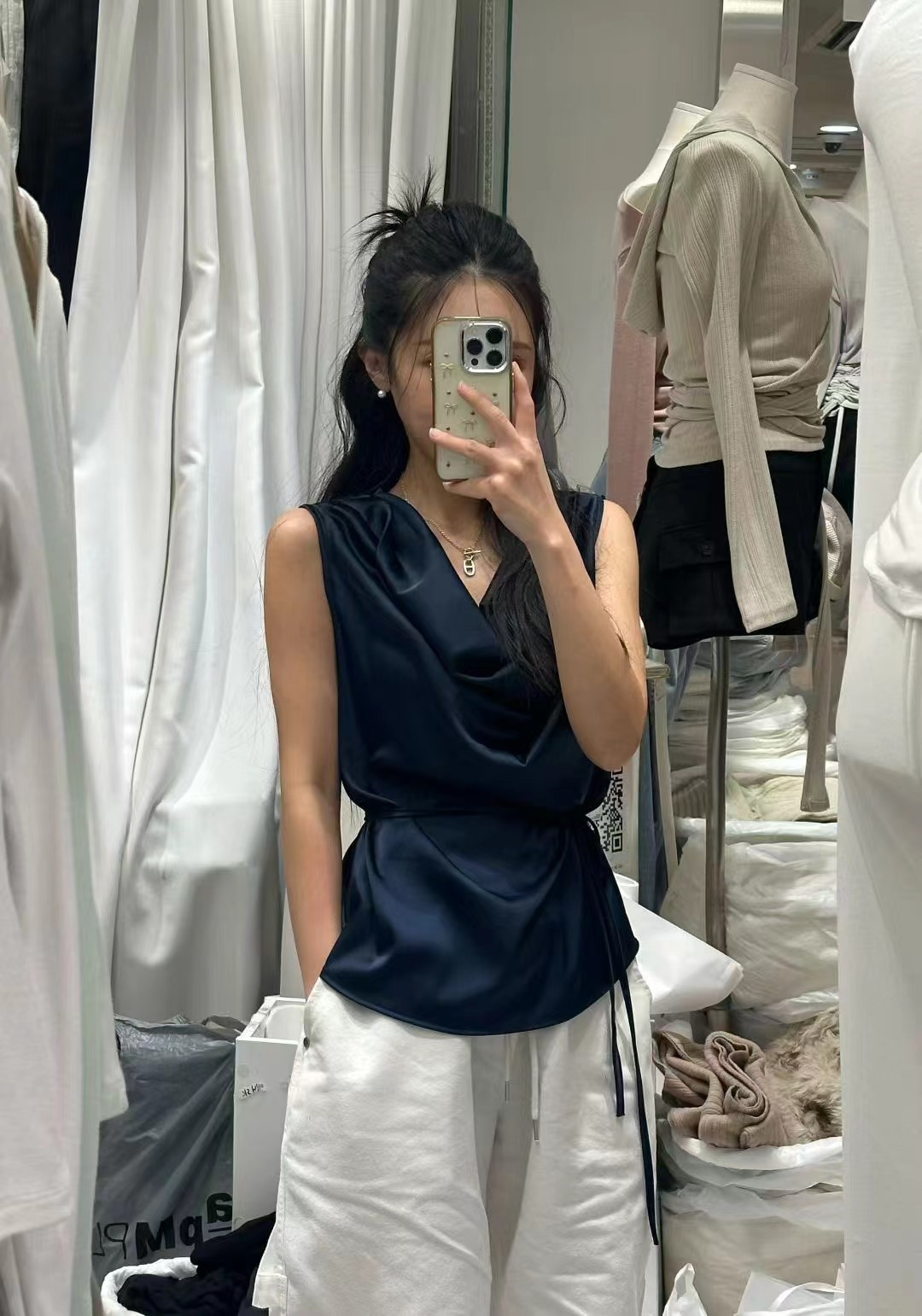 PLEASE韓國東大門直郵女裝新品職業休閑26春夏推薦吊帶背心PLEASE吊帶/背心圖色1