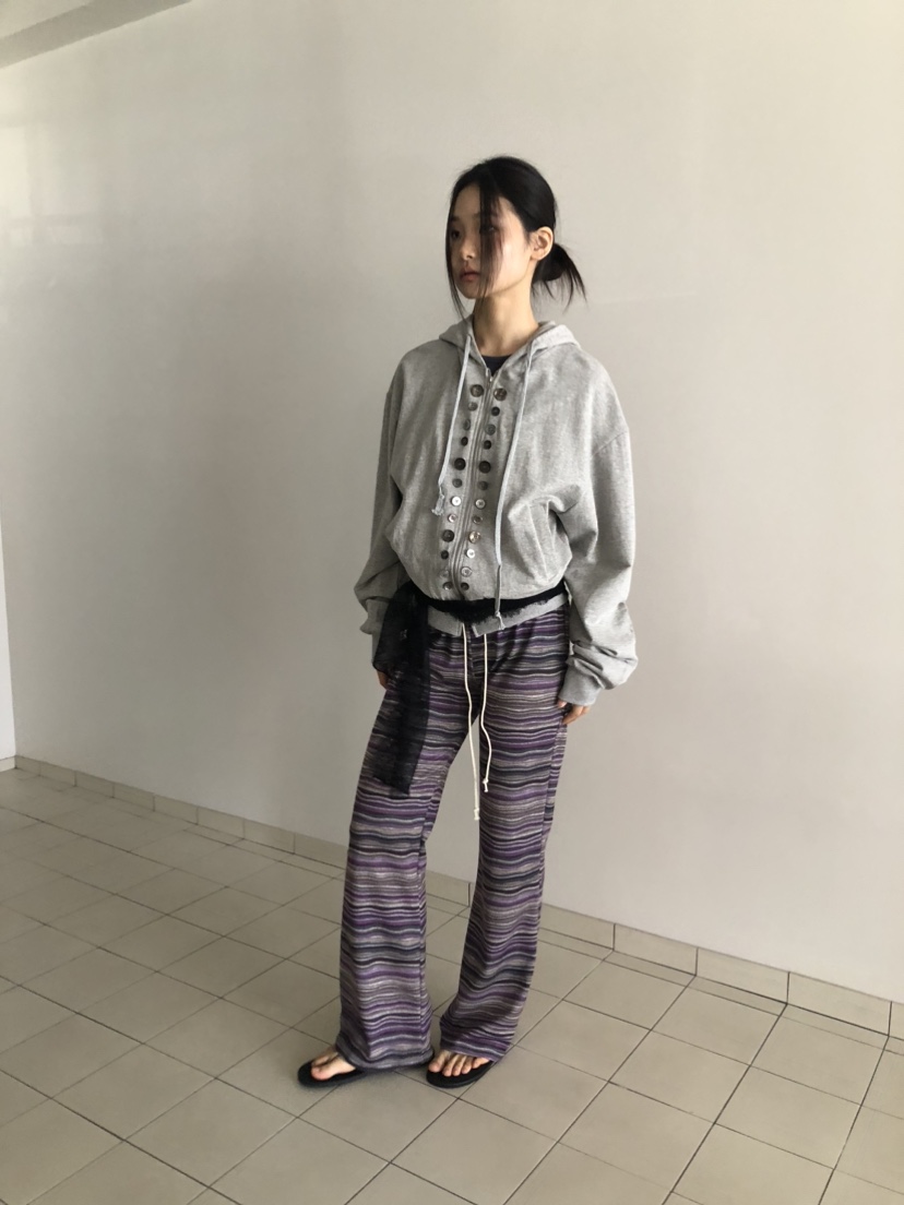 FLASH/I LOVE ME韓國直郵女士新款職業夾克連帽拉鏈衫紐扣FLASH/I LOVE ME夾克