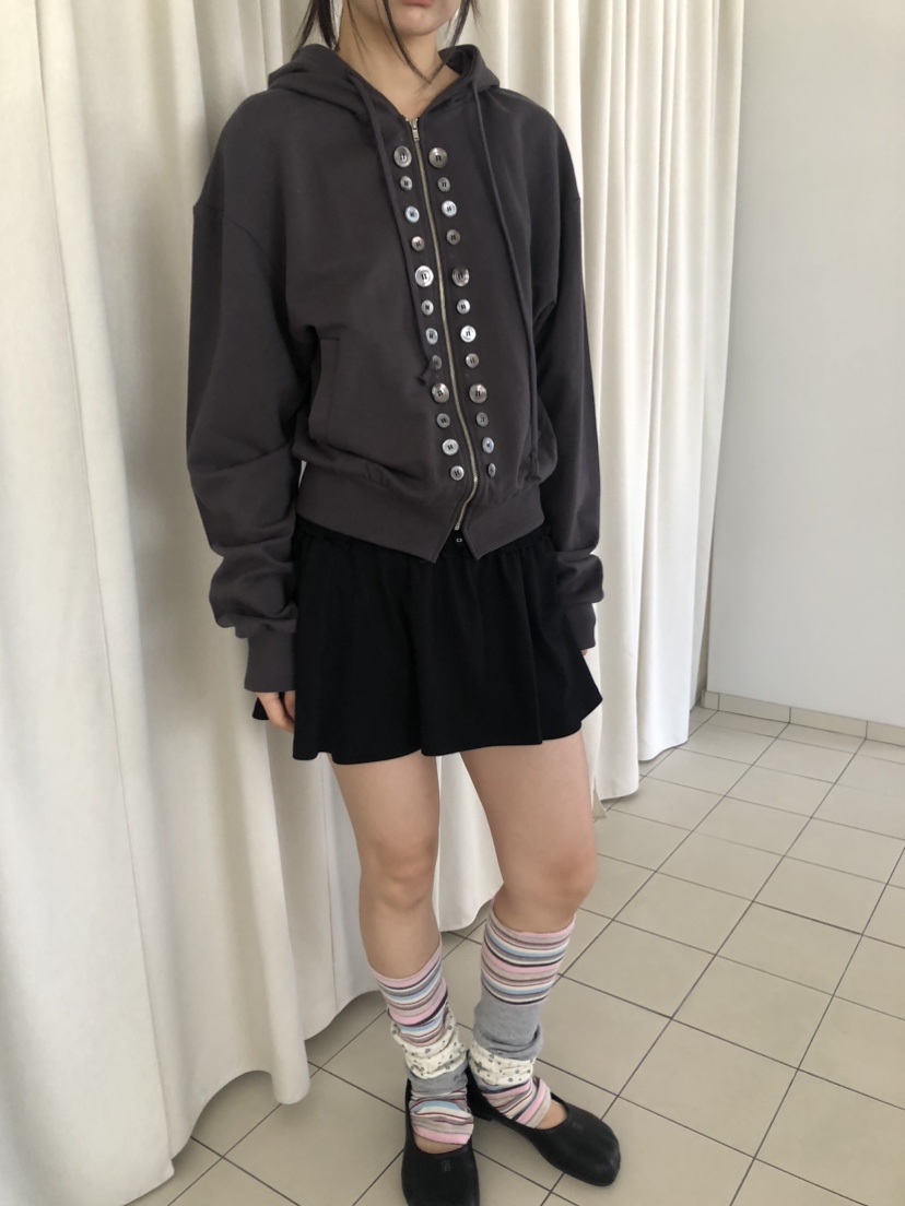 FLASH/I LOVE ME韓國直郵女士新款職業夾克連帽拉鏈衫紐扣FLASH/I LOVE ME夾克