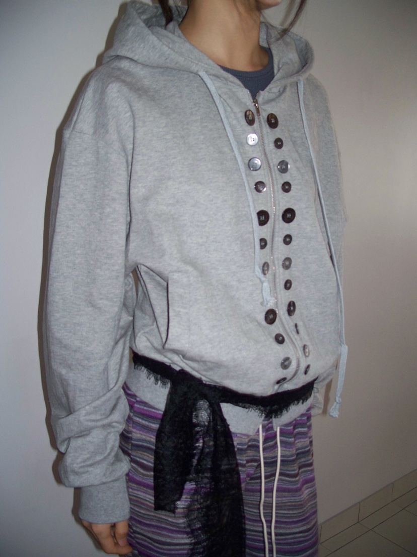 FLASH/I LOVE ME韓國直郵女士新款職業夾克連帽拉鏈衫紐扣FLASH/I LOVE ME夾克