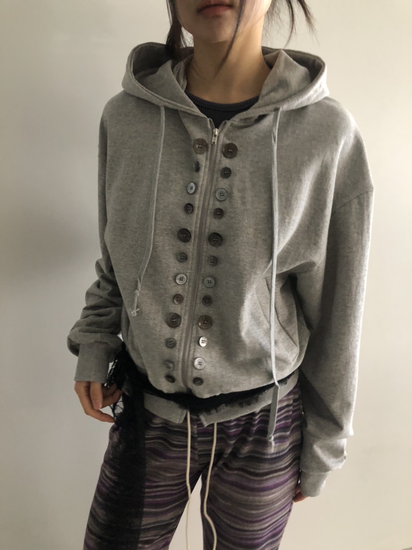 FLASH/I LOVE ME韓國直郵女士新款職業夾克連帽拉鏈衫紐扣FLASH/I LOVE ME夾克圖色1