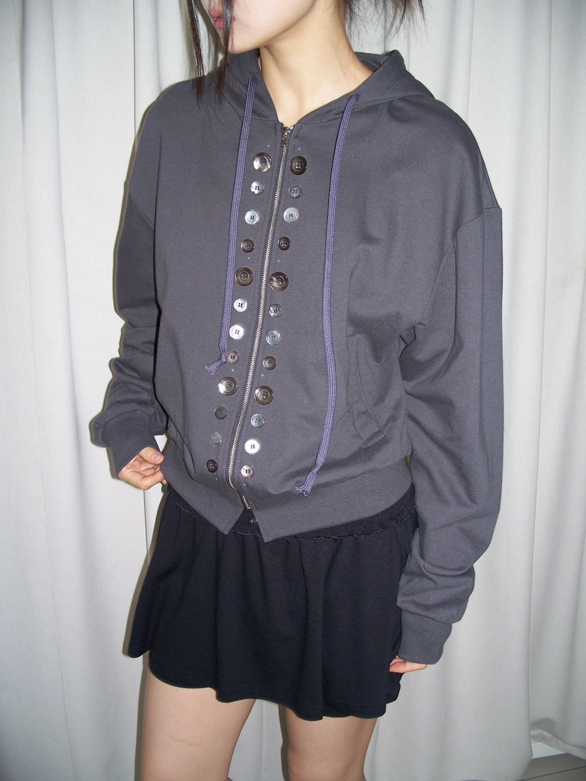 FLASH/I LOVE ME韓國直郵女士新款職業夾克連帽拉鏈衫紐扣FLASH/I LOVE ME夾克圖色3