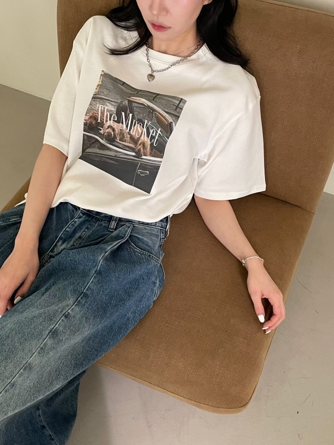 GGAEBI韓國代購女士新品時尚26春夏職業推薦人氣熱賣休閑T恤GGAEBIT恤