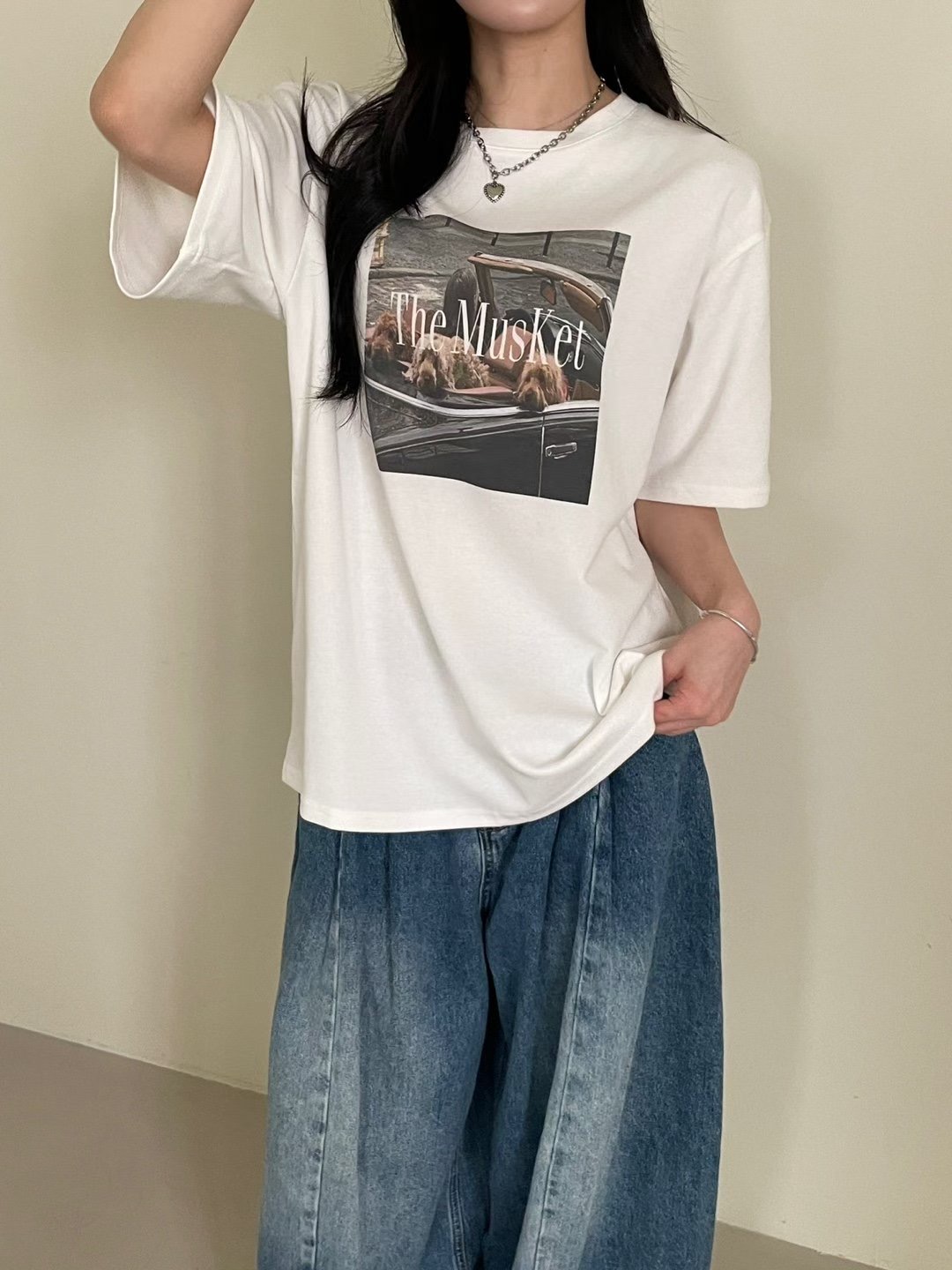 GGAEBI韓國代購女士新品時尚26春夏職業推薦人氣熱賣休閑T恤GGAEBIT恤