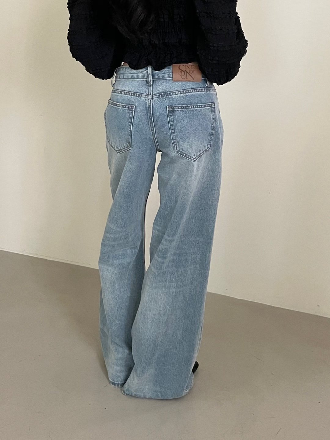 GGAEBI韓國直郵女士新款休閑26春夏推薦職業熱賣時尚牛仔褲GGAEBI牛仔褲