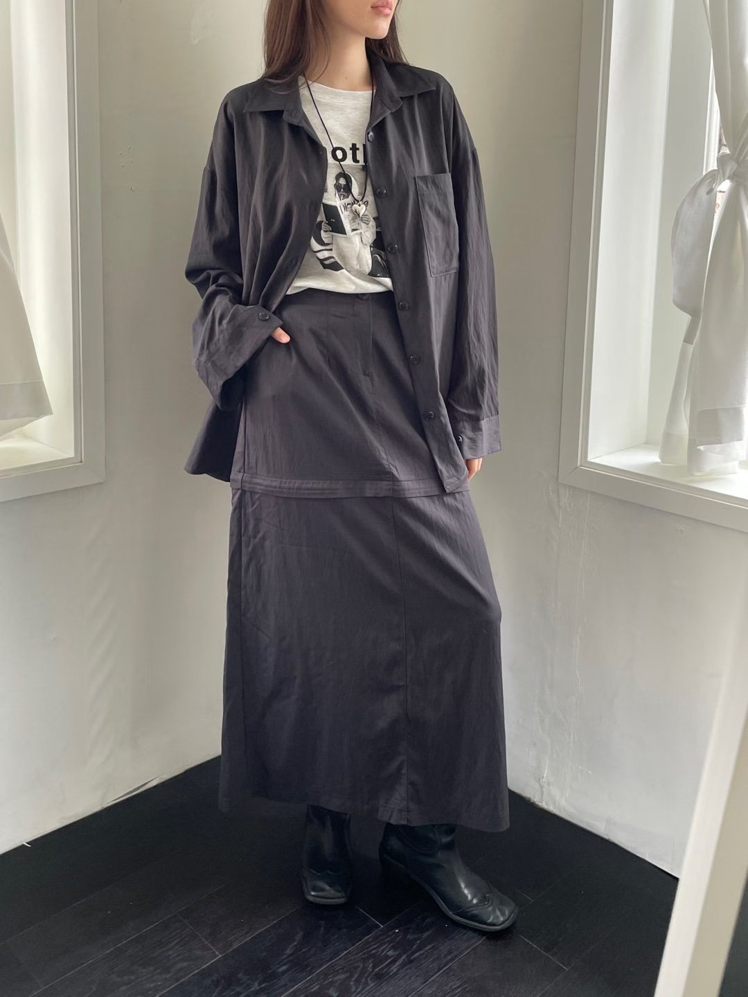 GGAEBI韓國代購女士新款26春夏職業休閑熱賣時尚襯衫蕾絲衫GGAEBI襯衫/蕾絲衫