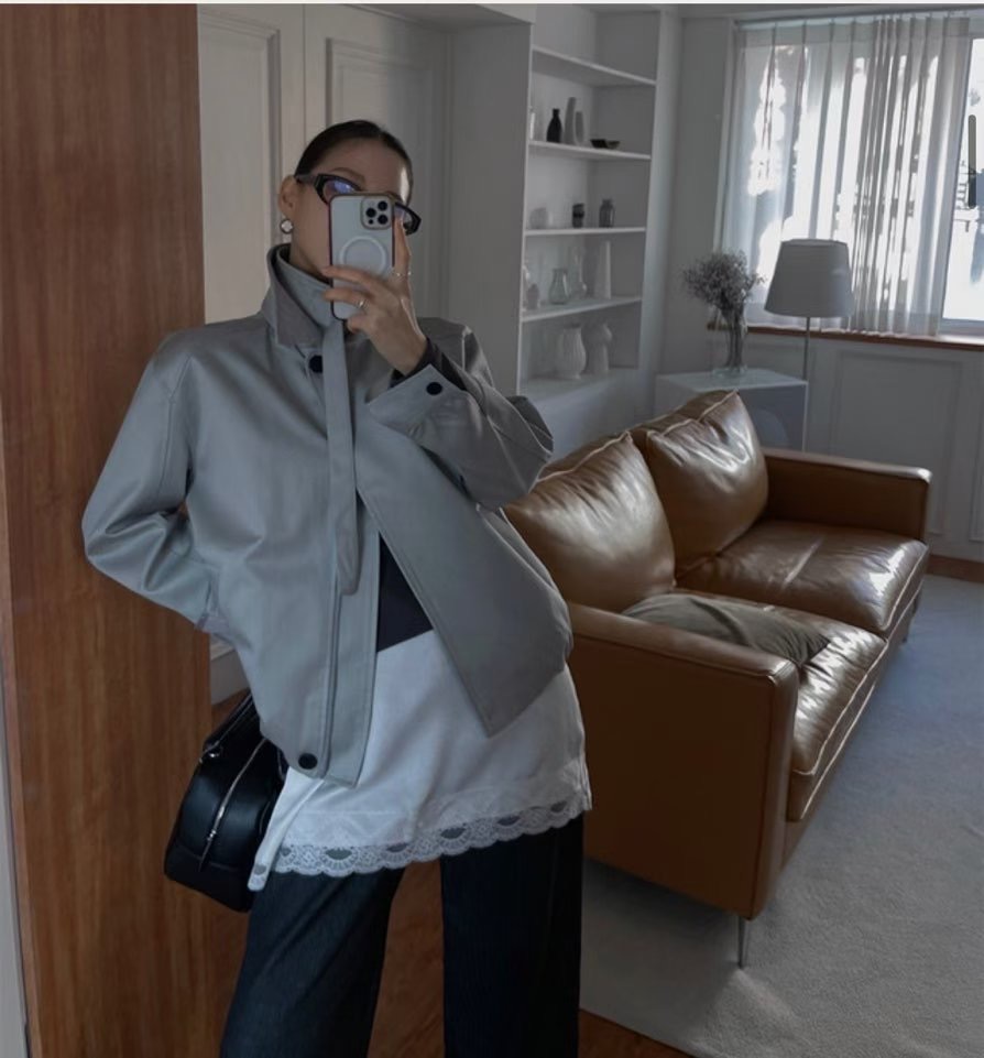 GGAEBI韓國代購女裝新品26春夏職業休閑熱賣時尚夾克雙層GGAEBI夾克