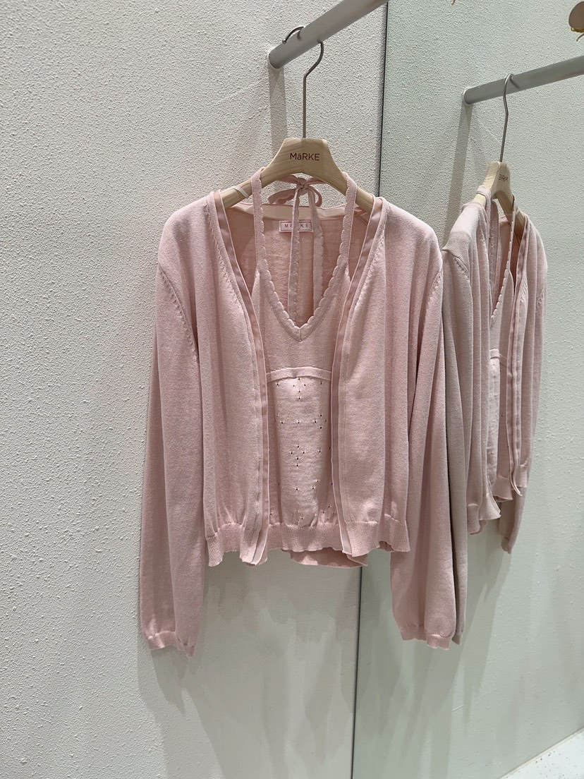 MARKE-P韓國直郵實拍女士新款推薦針織衫不含內搭透視開衫MARKE-P針織衫圖色1