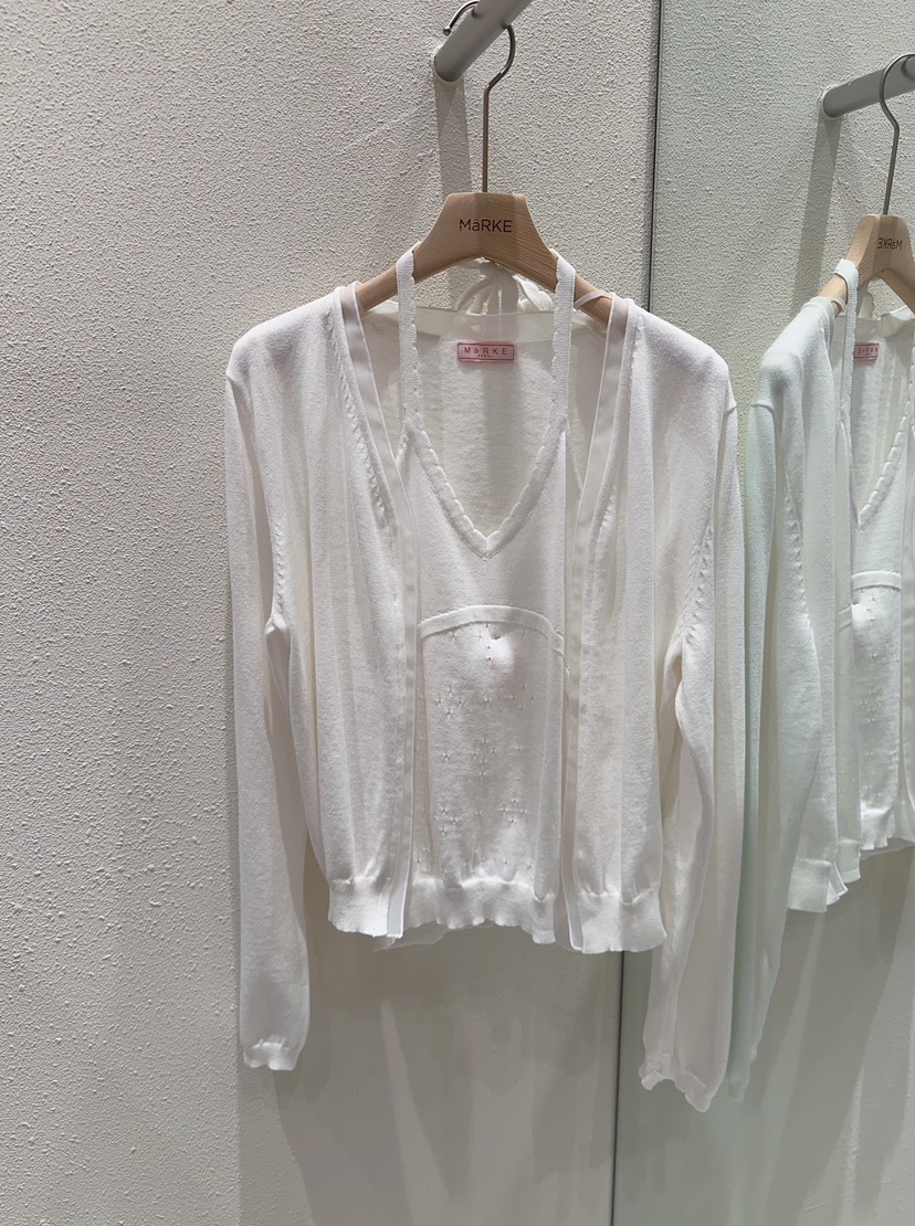 MARKE-P韓國直郵實拍女士新款推薦針織衫不含內搭透視開衫MARKE-P針織衫圖色2