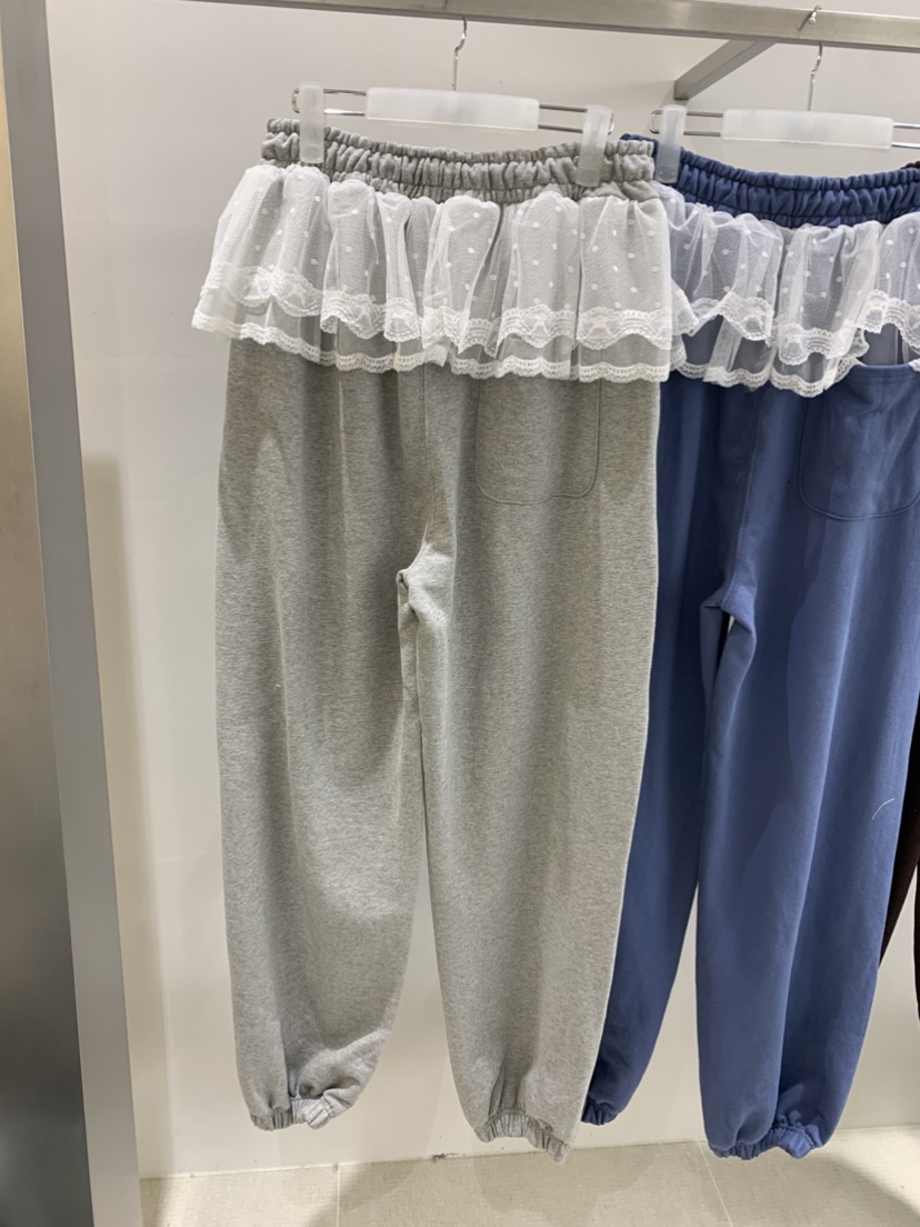 EYEL韓國東大門直郵女士新品26春夏推薦人氣休閑休閑褲蕾絲EYEL休閑褲