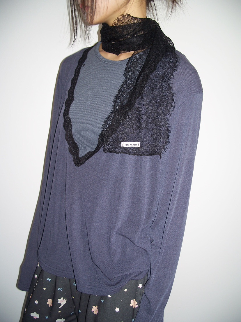 FLASH/I LOVE ME韓國東大門代購女士新款時尚長袖T恤不含內搭圍巾FLASH/I LOVE ME長袖T恤