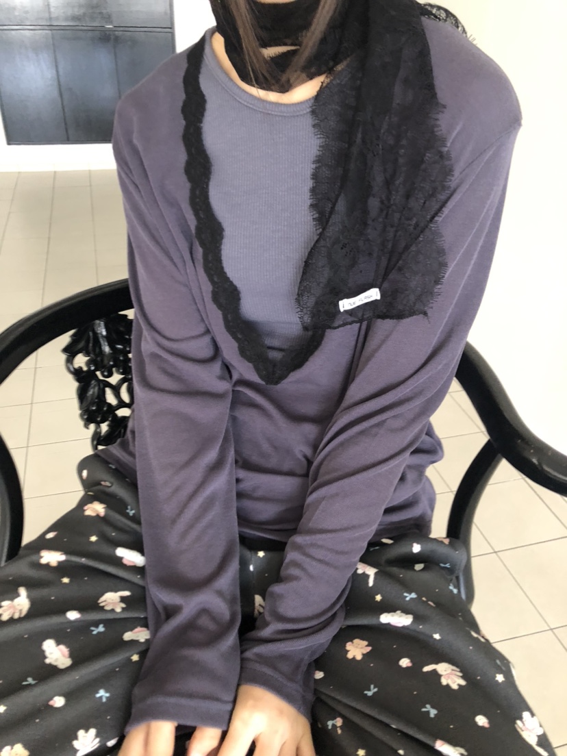 FLASH/I LOVE ME韓國東大門代購女士新款時尚長袖T恤不含內搭圍巾FLASH/I LOVE ME長袖T恤