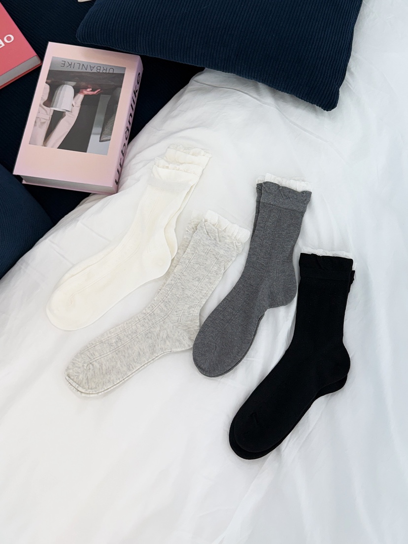 NICEALICE韓國代購女裝新款熱賣職業休閑推薦時尚襪子荷葉邊NICEALICE襪子