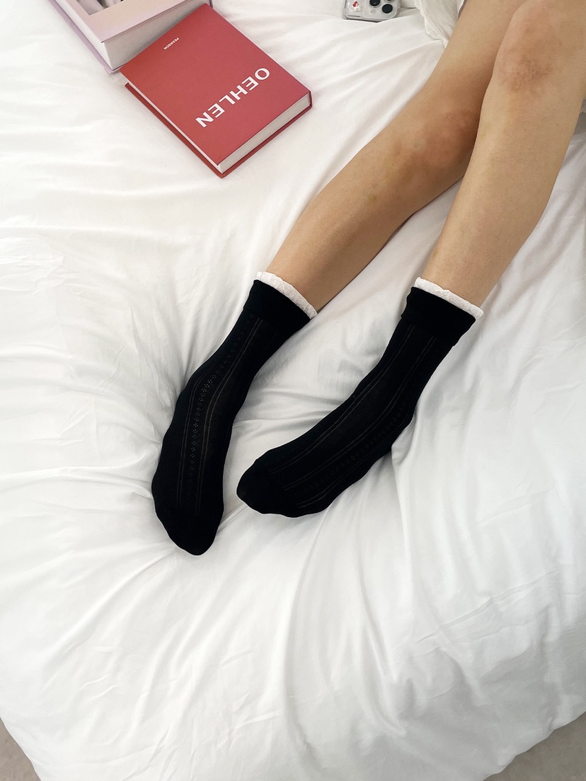 NICEALICE韓國代購女裝新款熱賣職業休閑推薦時尚襪子荷葉邊NICEALICE襪子圖色2