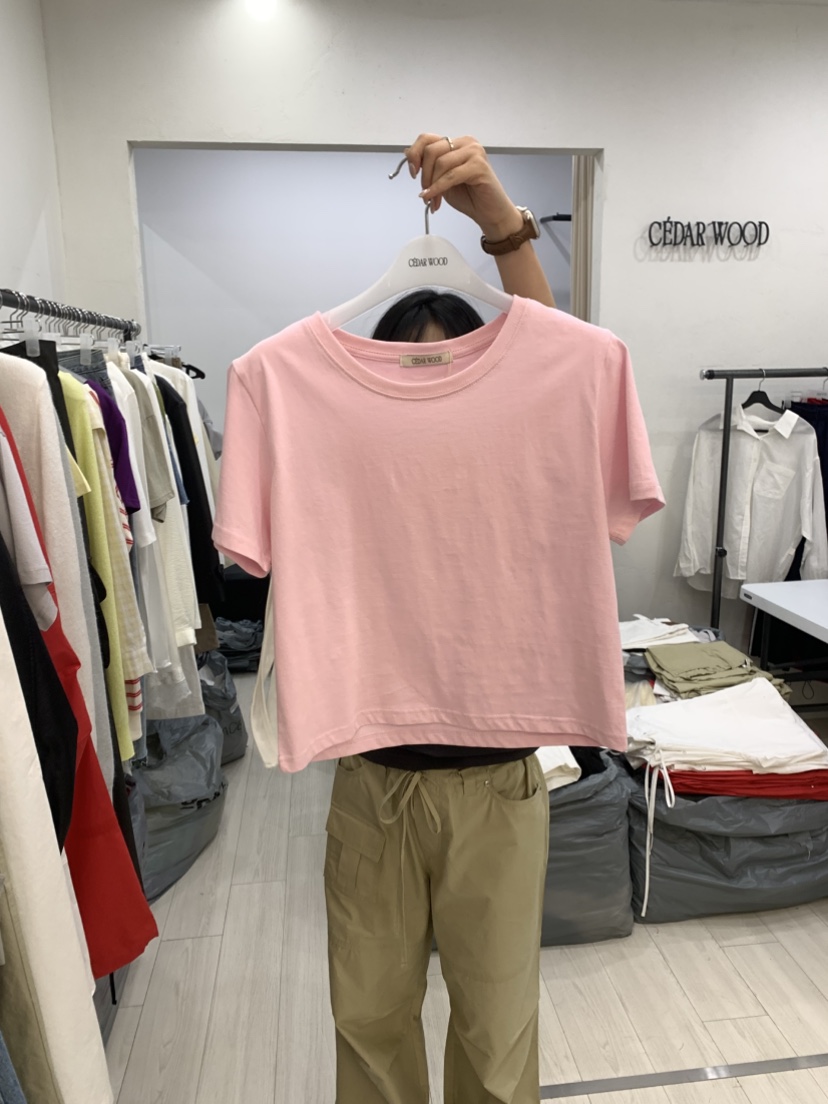CEDARWOOD韓國東大門直郵女裝新款推薦26春夏職業人氣T恤CEDAR WOODT恤圖色2