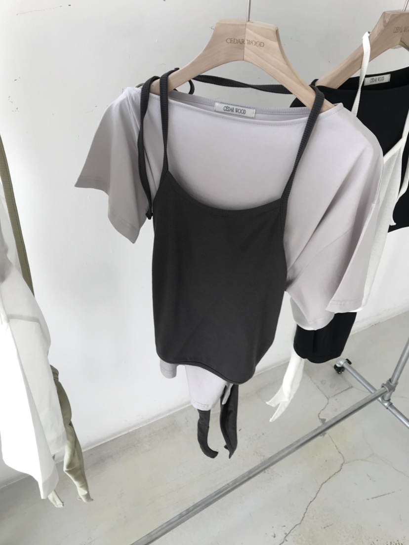 CEDARWOOD韓國直郵實拍女裝新品職業26春夏吊帶背心不含內搭CEDAR WOOD吊帶/背心圖色2