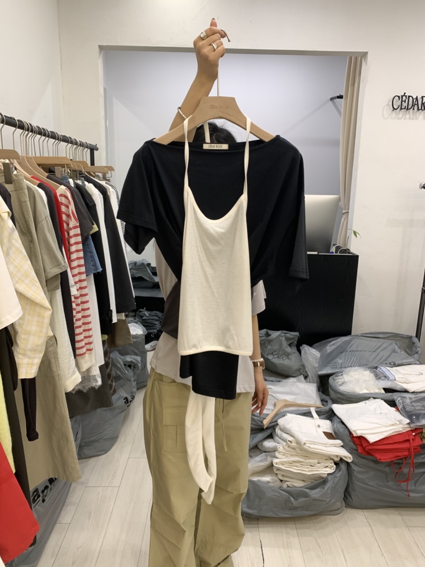 CEDARWOOD韓國直郵實拍女裝新品職業26春夏吊帶背心不含內搭CEDAR WOOD吊帶/背心圖色3