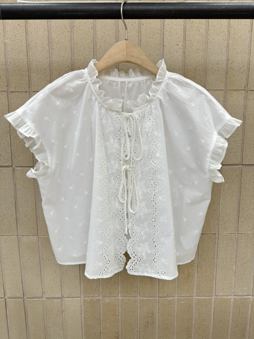 FOSET韓國東大門代購女裝新款26春夏時尚人氣休閑襯衫蕾絲衫FOSET襯衫/蕾絲衫圖色1