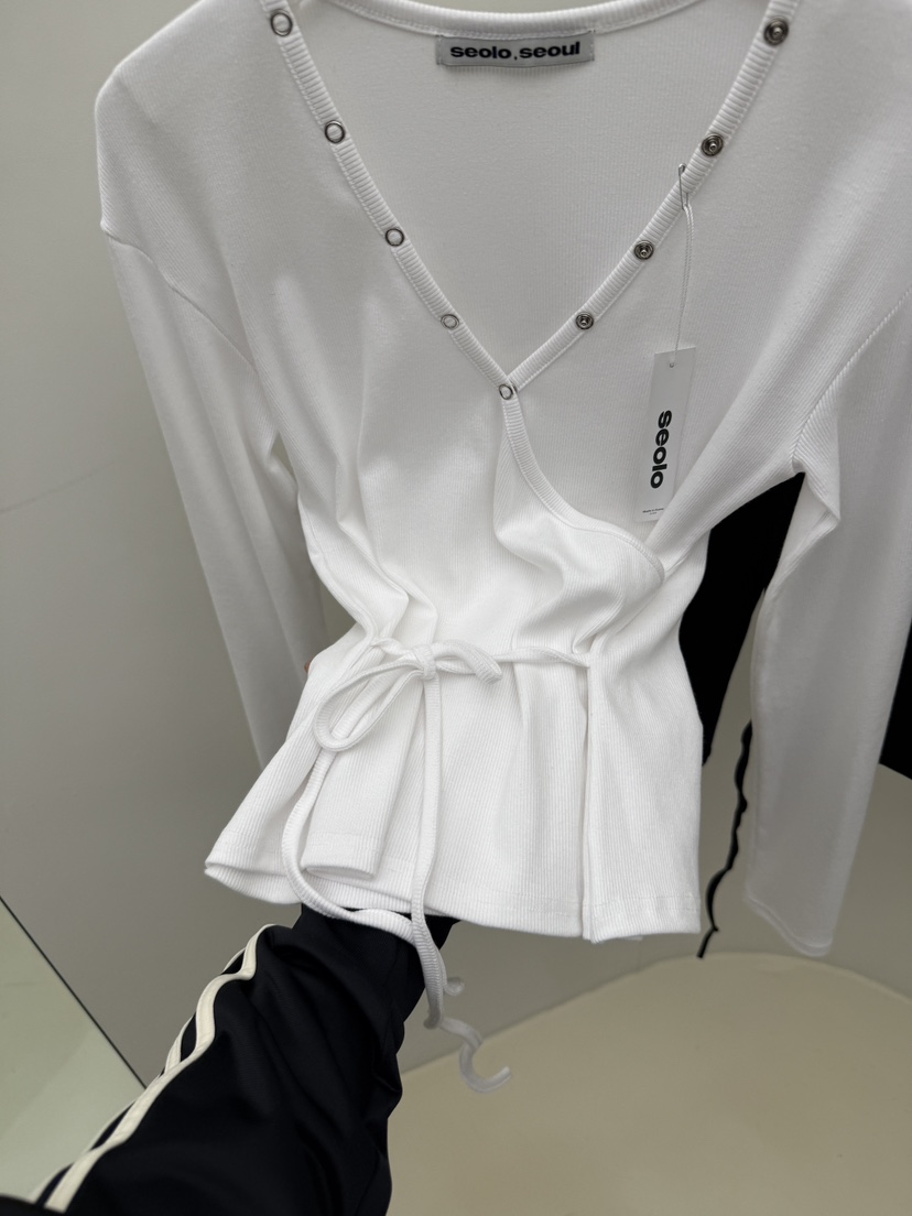 SEOLO韓國代購女士新品26春夏推薦休閑職業熱賣時尚長袖T恤Seolo seoul長袖T恤