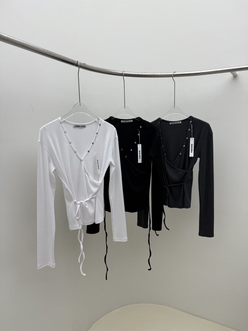 SEOLO韓國代購女士新品26春夏推薦休閑職業熱賣時尚長袖T恤Seolo seoul長袖T恤